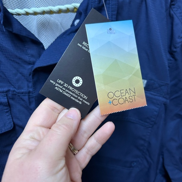 Men’s ocean + coast button down fish gear shirt xl - Picture 5 of 8